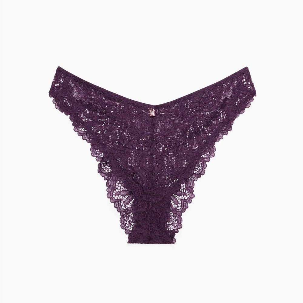 Savage X Fenty: Romantic Corded Lace Brazilian Panty - Playtime Purple